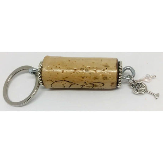Wine Glass Charm Keychain