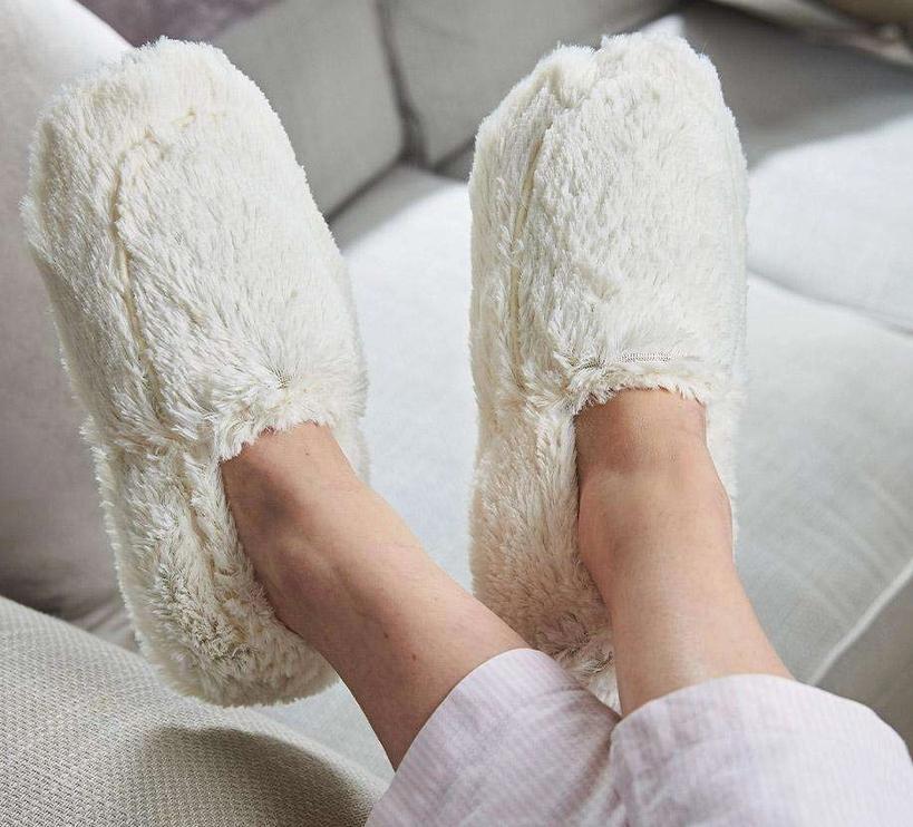 Cream Warmies Slippers