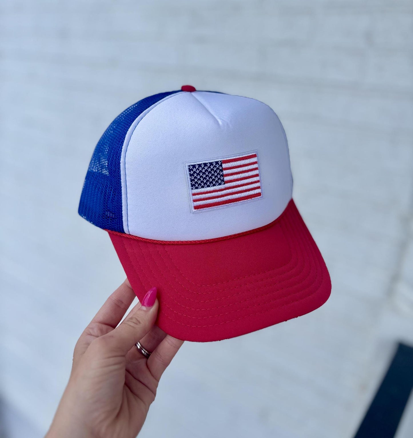American Flag Trucker Hat