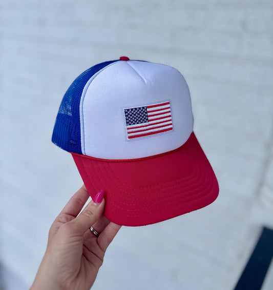 American Flag Trucker Hat