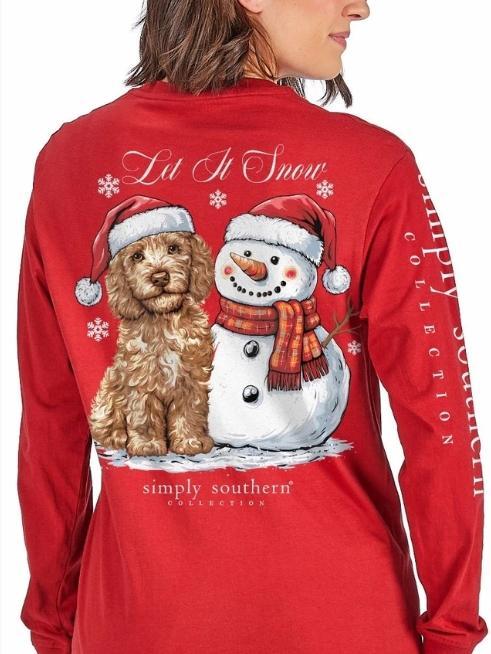 Simply Southern Snow Dog Long Sleeve Tee
