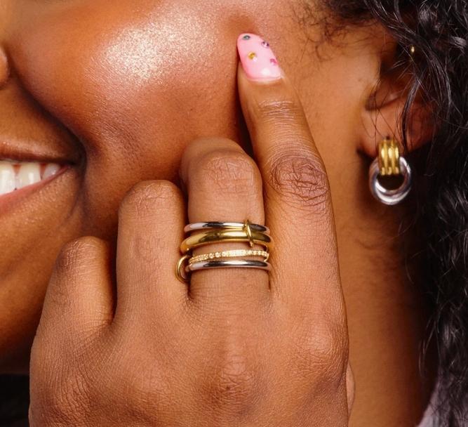 Olivia Mixed Metal Stacked Ring Set