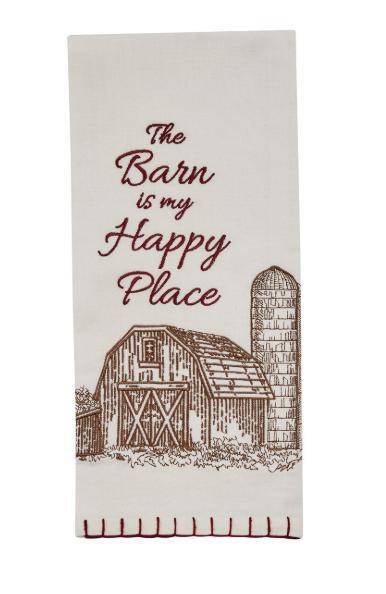 Barn Happy Place Dishtowel