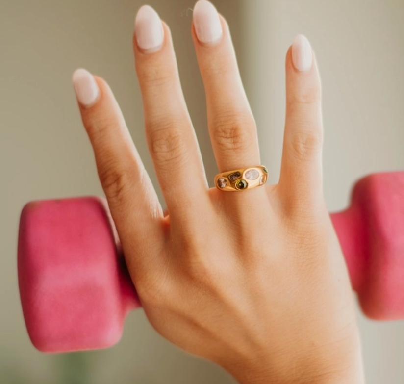 Lizzy Multi Gem Chunky Ring