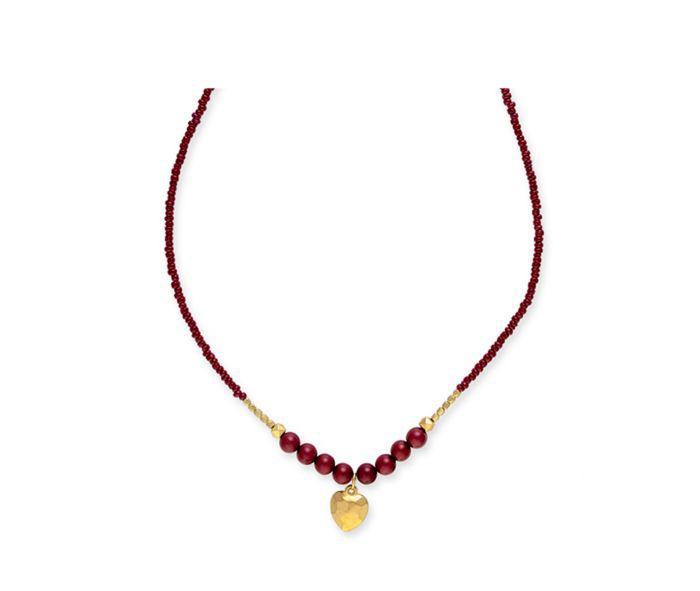 Myra Golden Heart Necklace (S-9002)