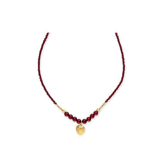 Myra Golden Heart Necklace (S-9002)