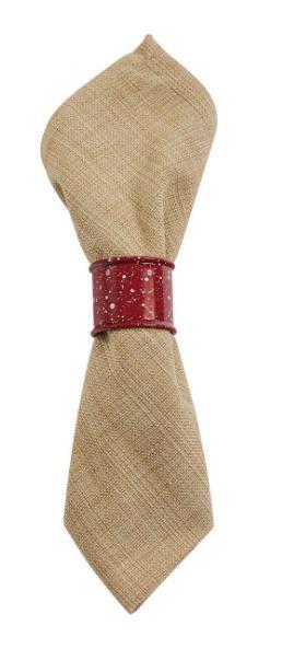 Granite Enamelware Napkin Ring (Red)