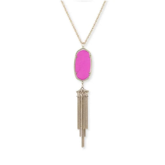 Kendra Scott Rayne Long Pendant Necklace in Magenta