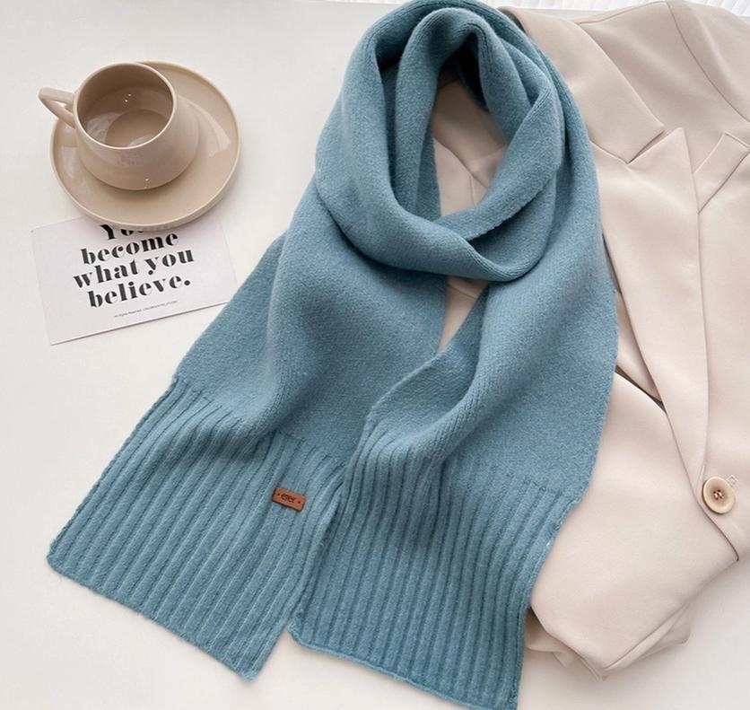 Warm Minimalist Wool Wrap Scarf