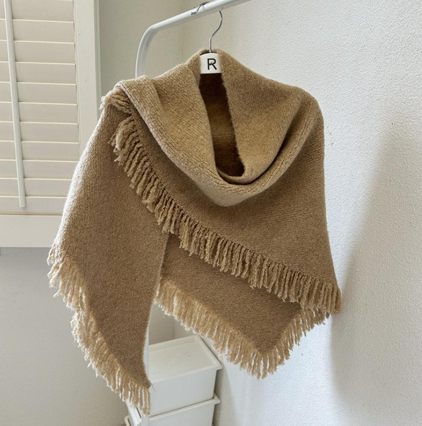 Knit Triangle Shawl Wrap
