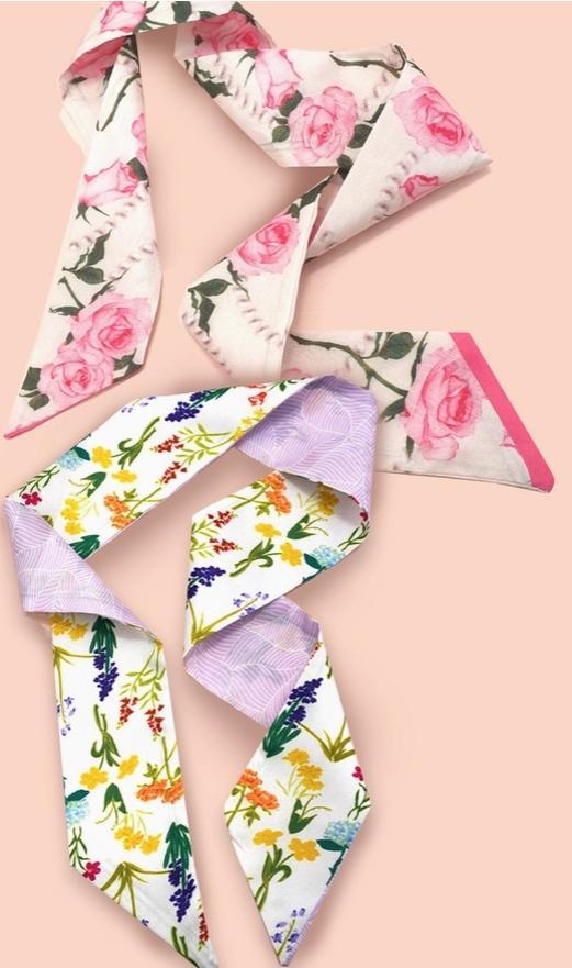 Soft Silky Skinny Twilly Scarf Necklace Wrap