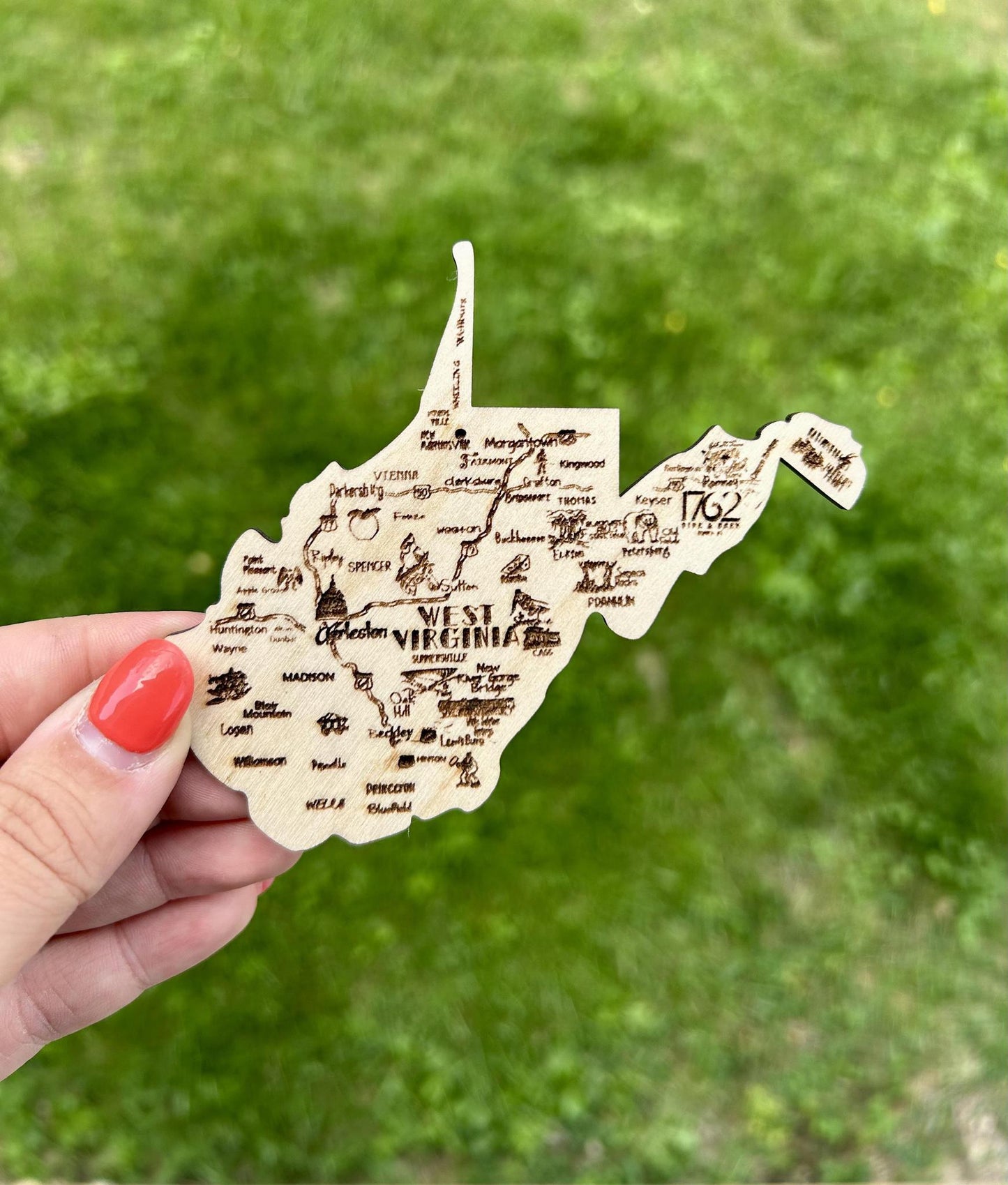 West Virginia State Cut Out Magnet
