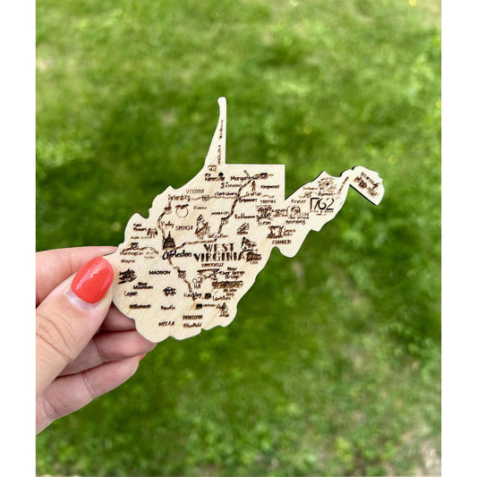West Virginia State Cut Out Magnet