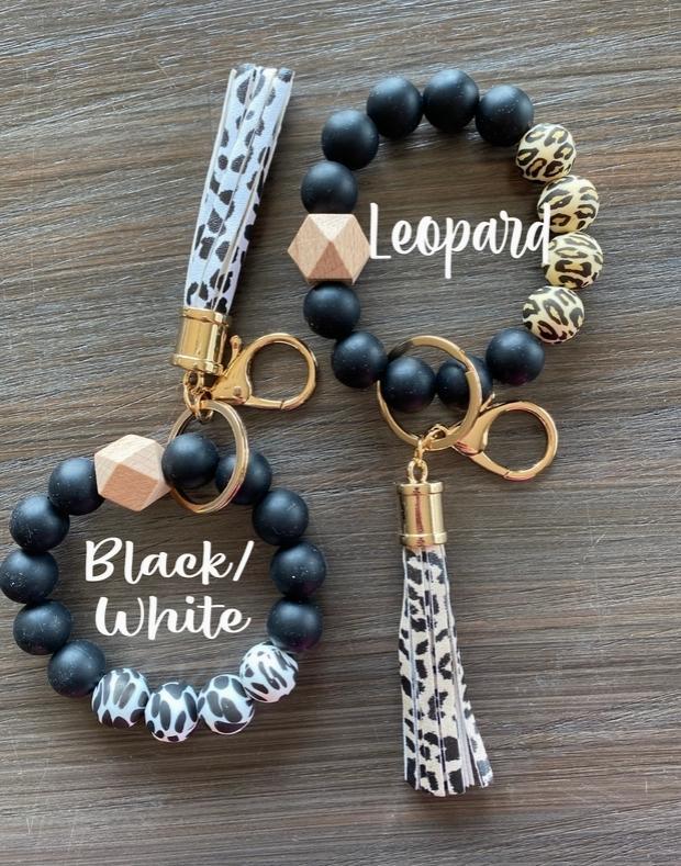 Silicone Bead Keychain Wristlet