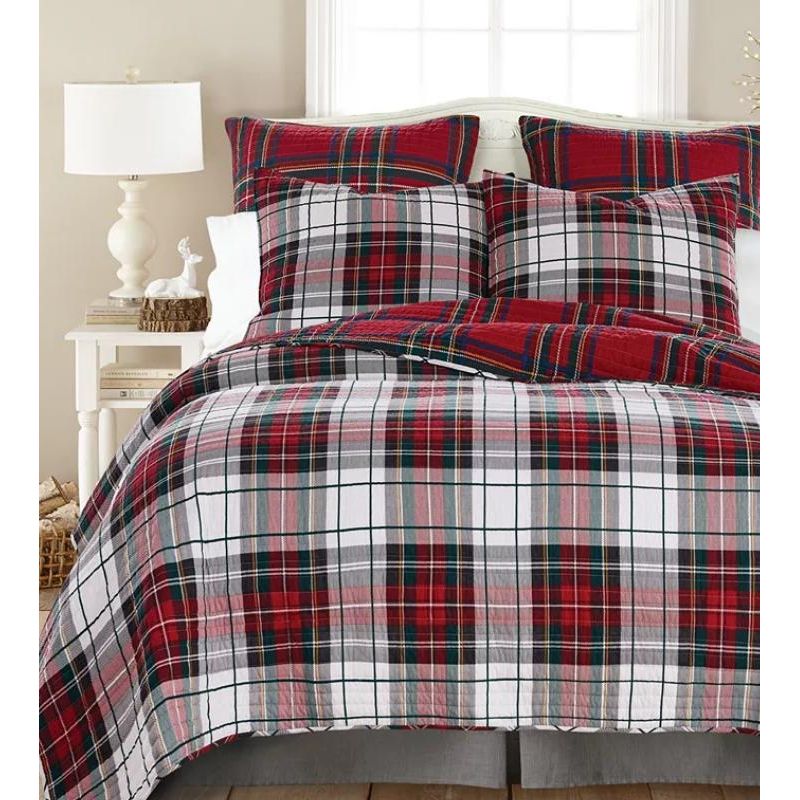 Spencer Plaid Red Quilt (King)