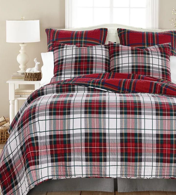 Spencer Plaid Red Quilt (King)