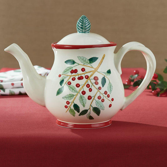 Simply Holly Teapot