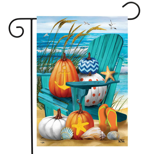 Fall At The Beach Flag