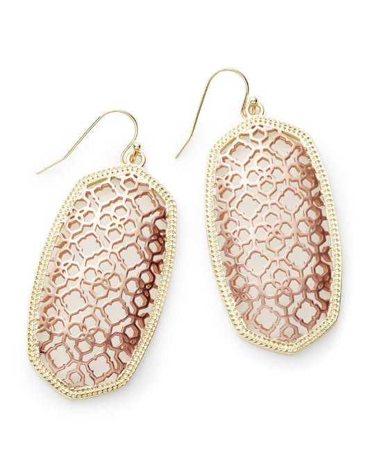 Kendra Scott Danielle Earring Gold-Rose Gold Filigree