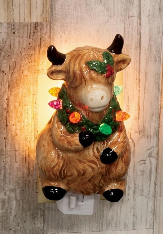 Ceramic Holiday Highland Nightlight