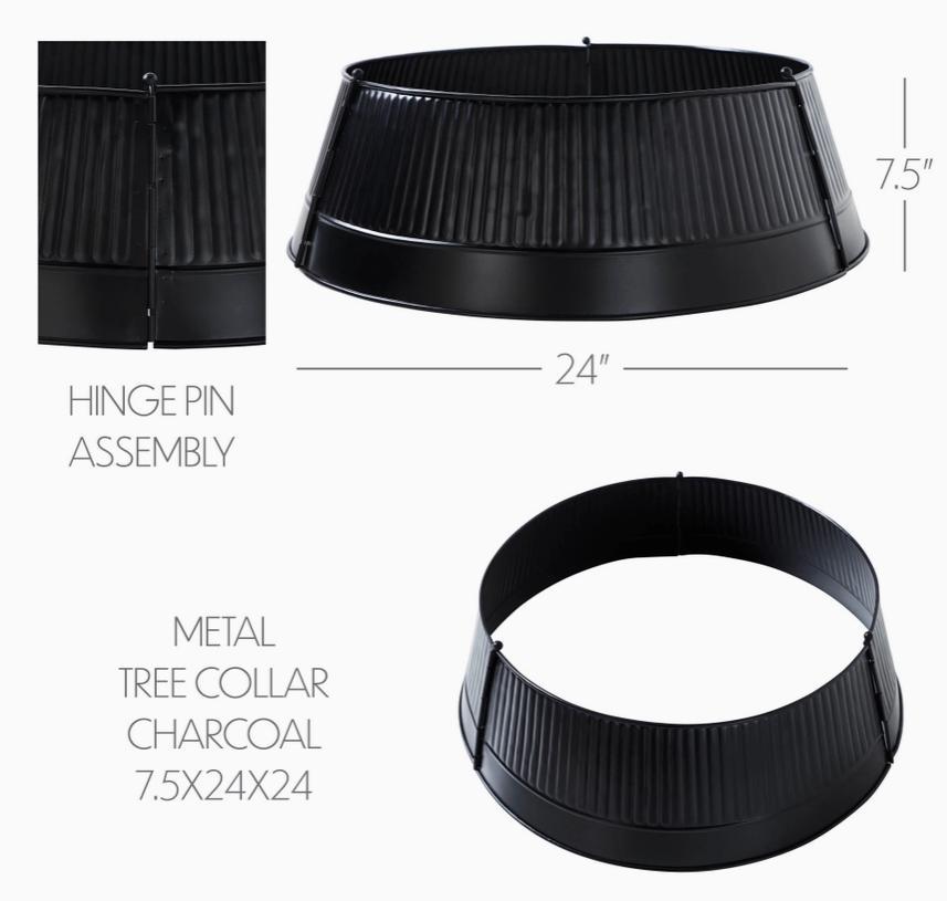 Metal Tree Collar Charcoal