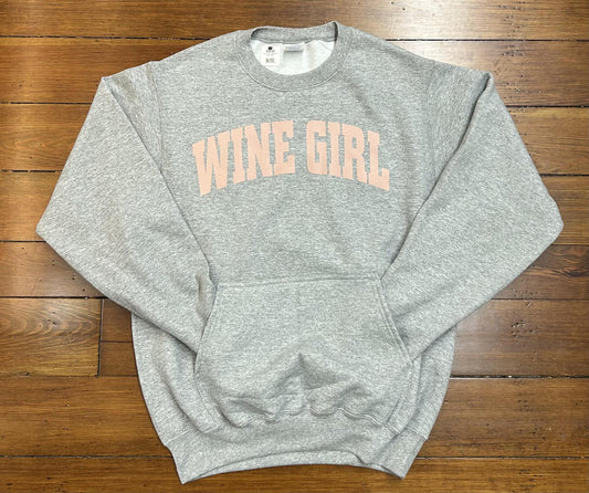Wine Girl Crewneck (Grey)