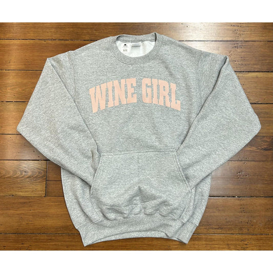 Wine Girl Crewneck (Grey)