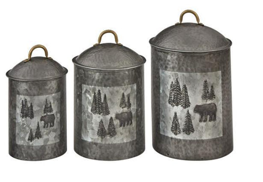 Wild Woods Bear Canister Set of 3