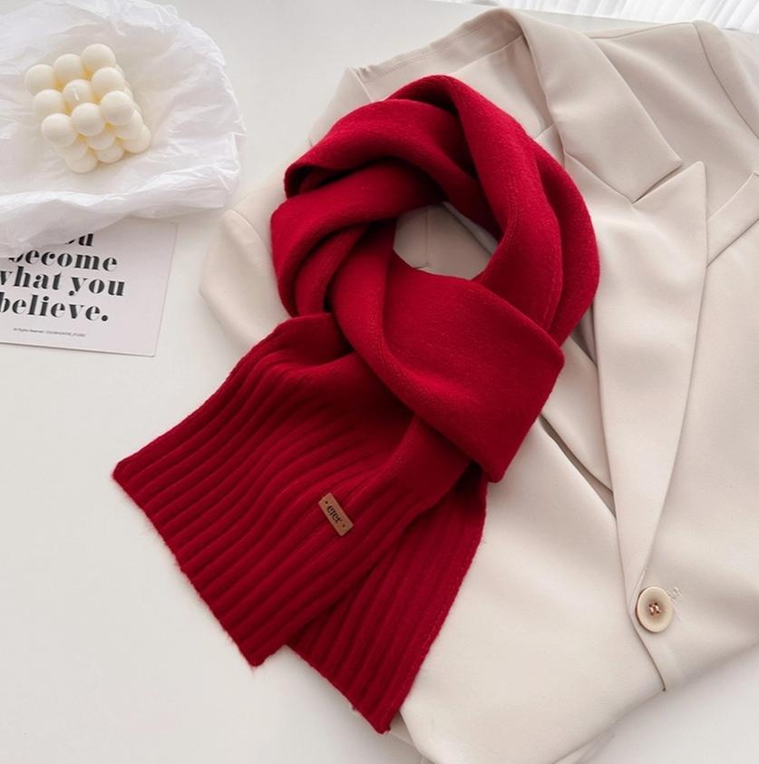 Warm Minimalist Wool Wrap Scarf