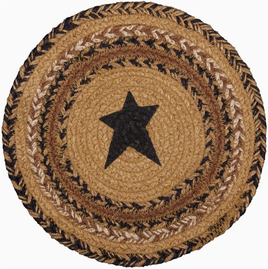 Kettle Grove Jute Trivet Stencil Star 8"