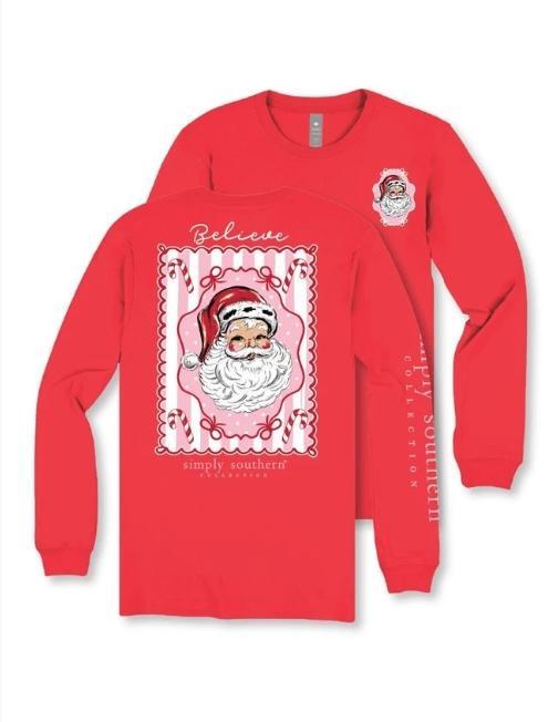 Simply Southern Long Sleeve Believe Santa Tee