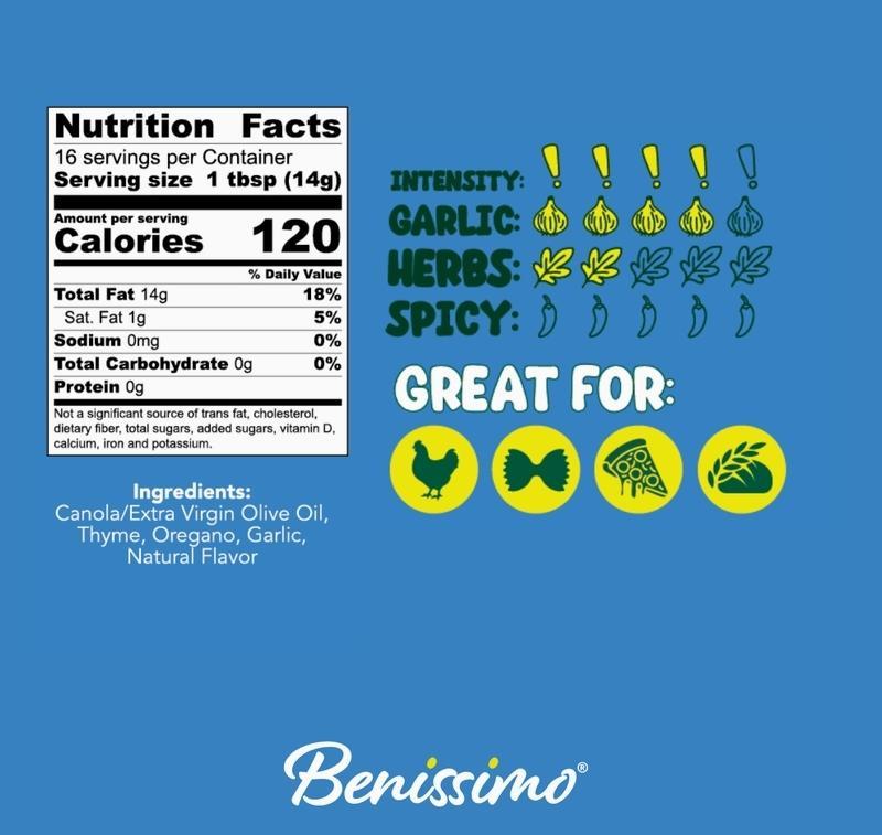 Benissimo Parmesan Garlic Evoo Blend