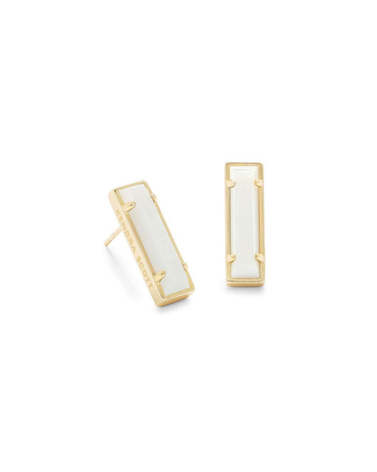 Kendra Scott Lady Earring Gold White Mother of Pearl