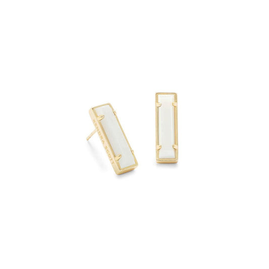 Kendra Scott Lady Earring Gold White Mother of Pearl