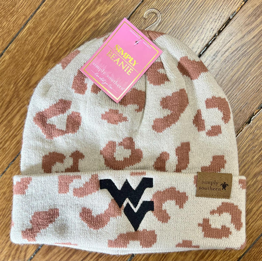 Simply Southern West Virginia Beanie (Leopard)