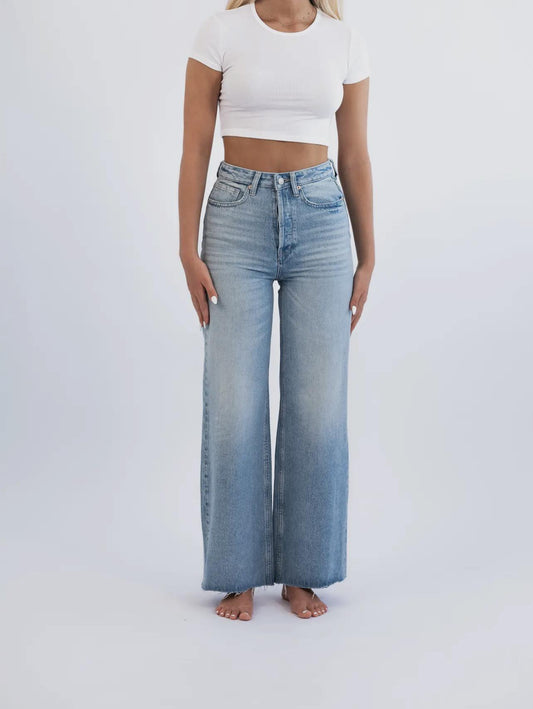 The Beach-To-Bar Wide Leg Authentic Denim Pant