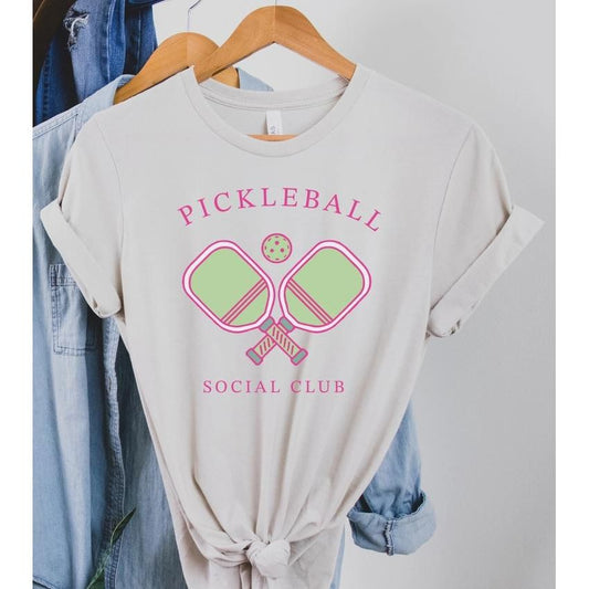 Pickleball Social Club Graphic Tee (Light Beige)