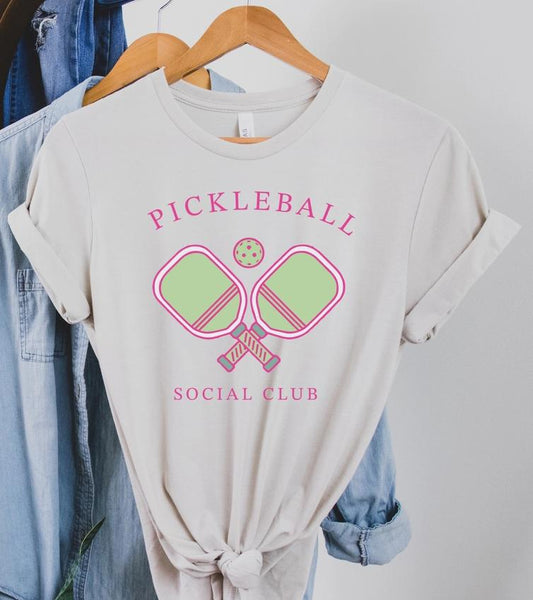 Pickleball Social Club Graphic Tee (Light Beige)