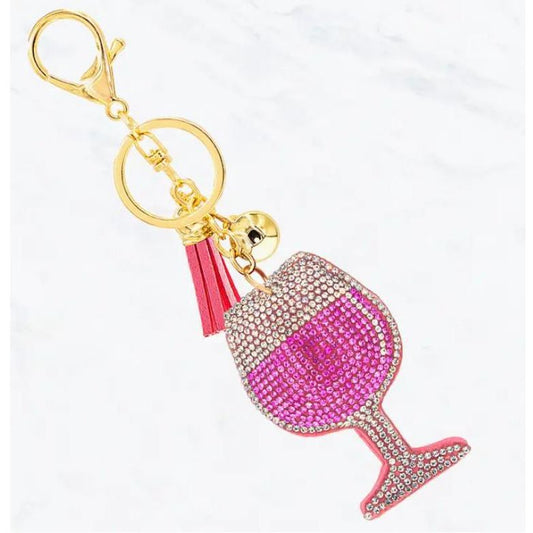 Rose Wine Key Chain