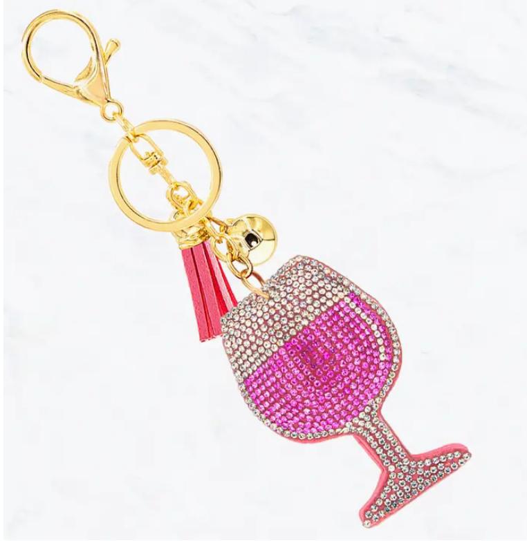 Rose Wine Key Chain