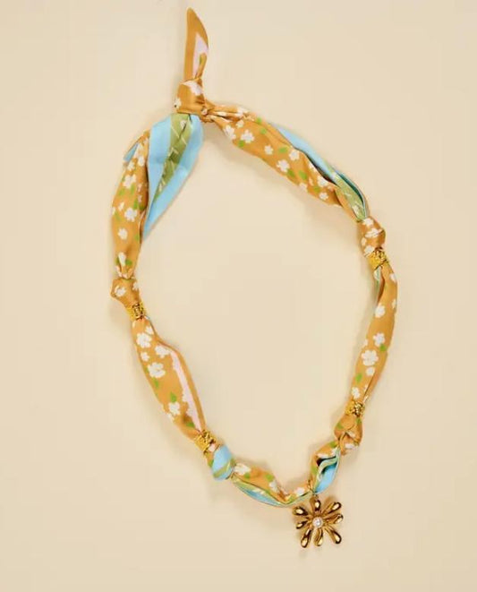 Make A Statement Scarf Necklace–Sunlit Bloom