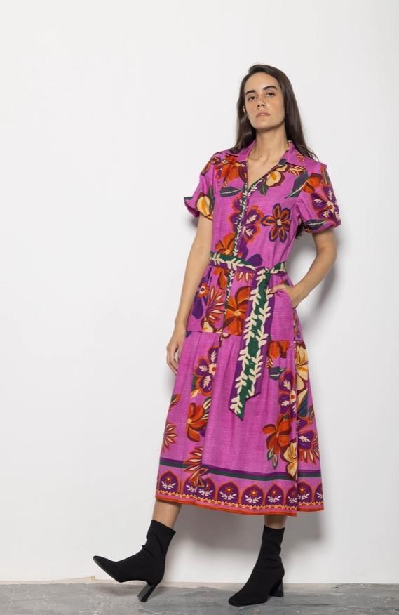 Mauve Blossoms Della Dress