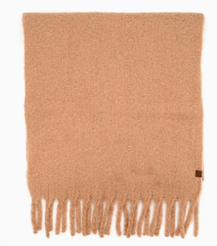 Solid Woven C.C Scarf (Camel)