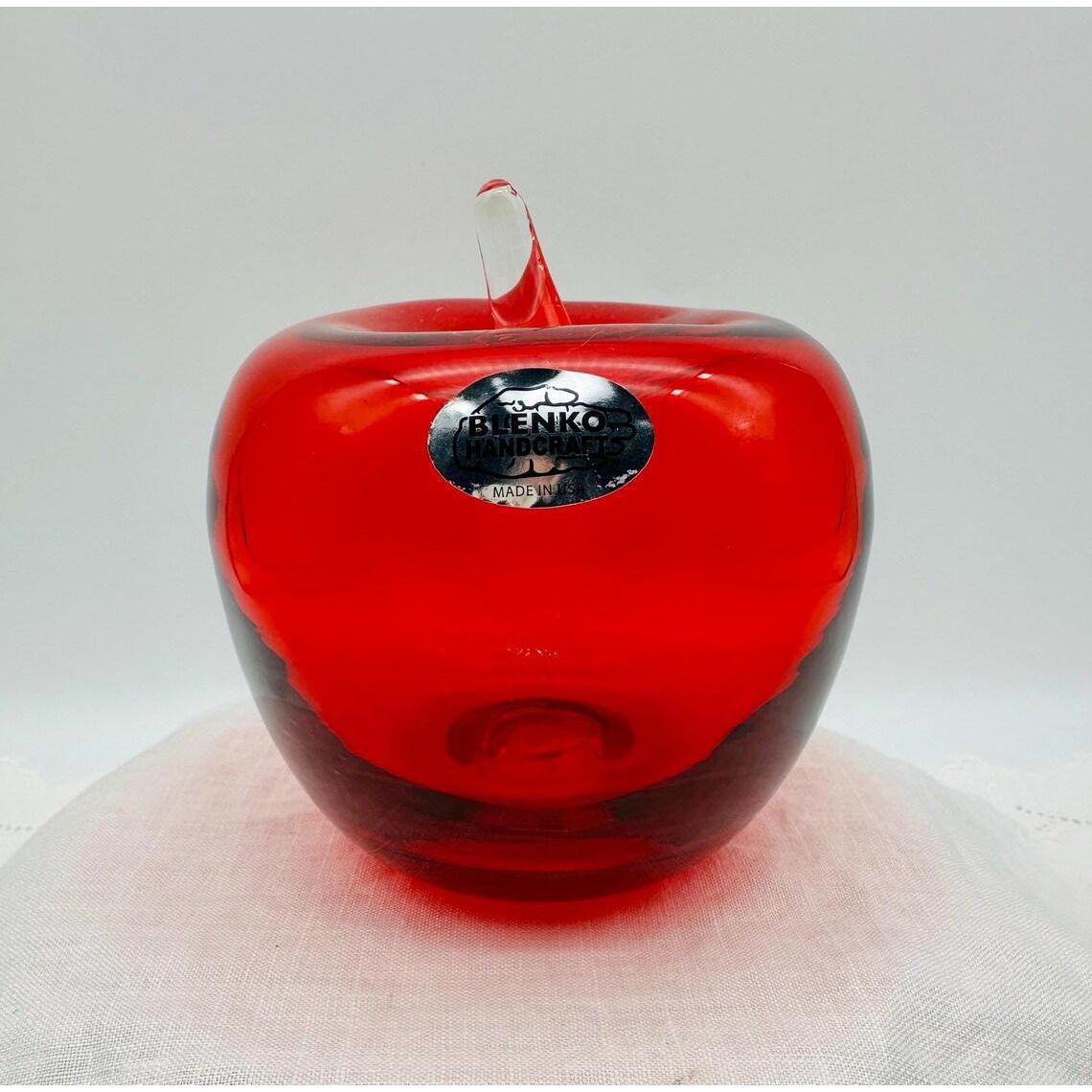 Blenko Glass Apple (Ruby)