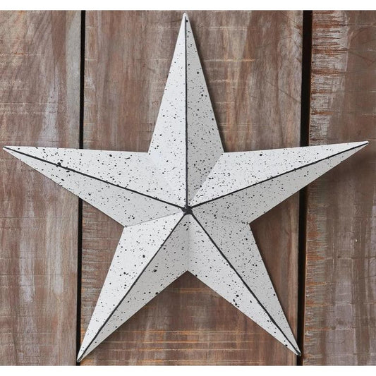 Metal Star Distressed White (12x12)
