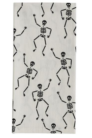 Skeletons Flour Sack Printed Dishtowel