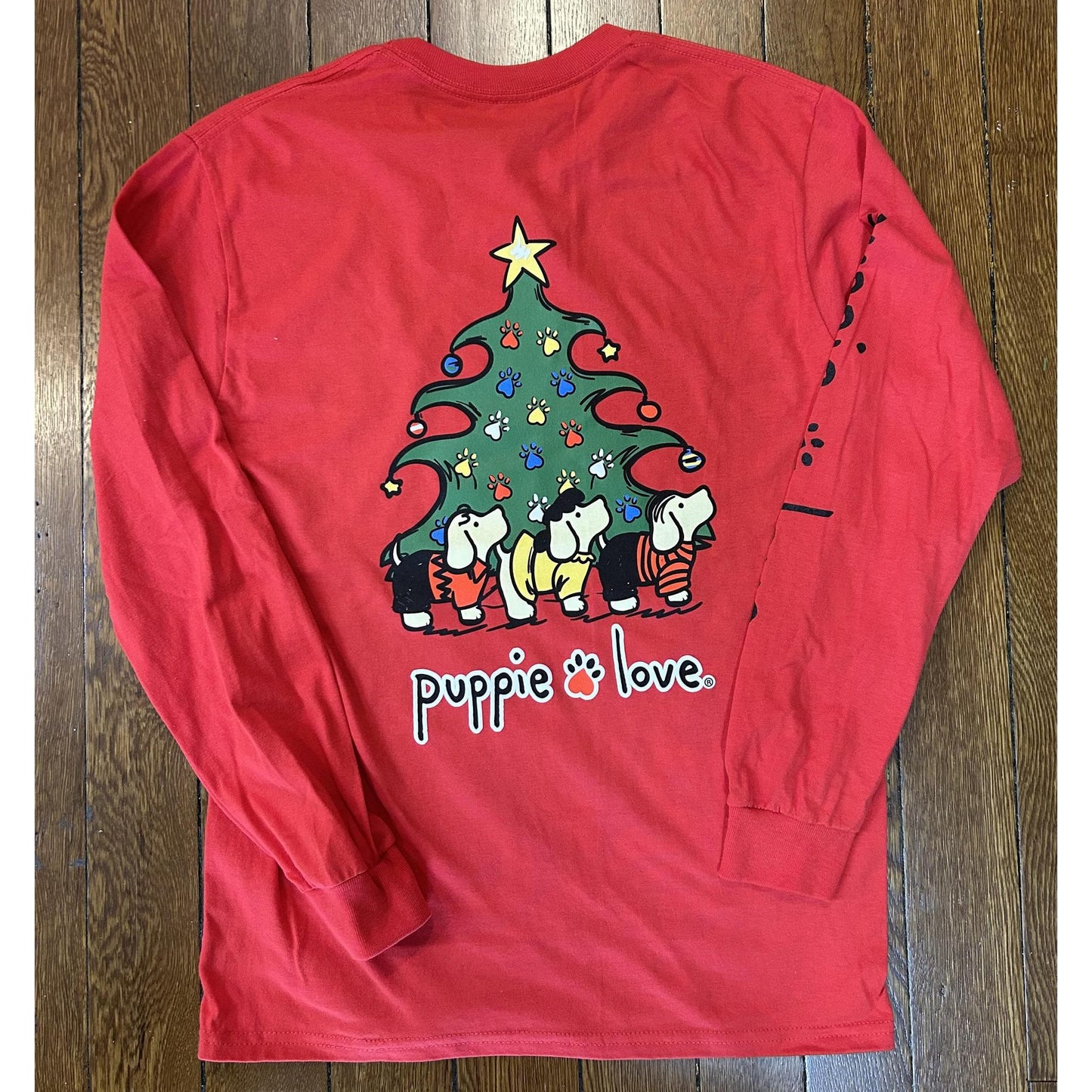 Puppie Love Christmas Album Pup Long Sleeve Tee