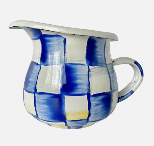 Mackenzie Childs Royal Check Creamer
