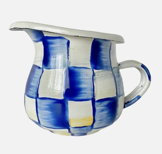 Mackenzie Childs Royal Check Creamer