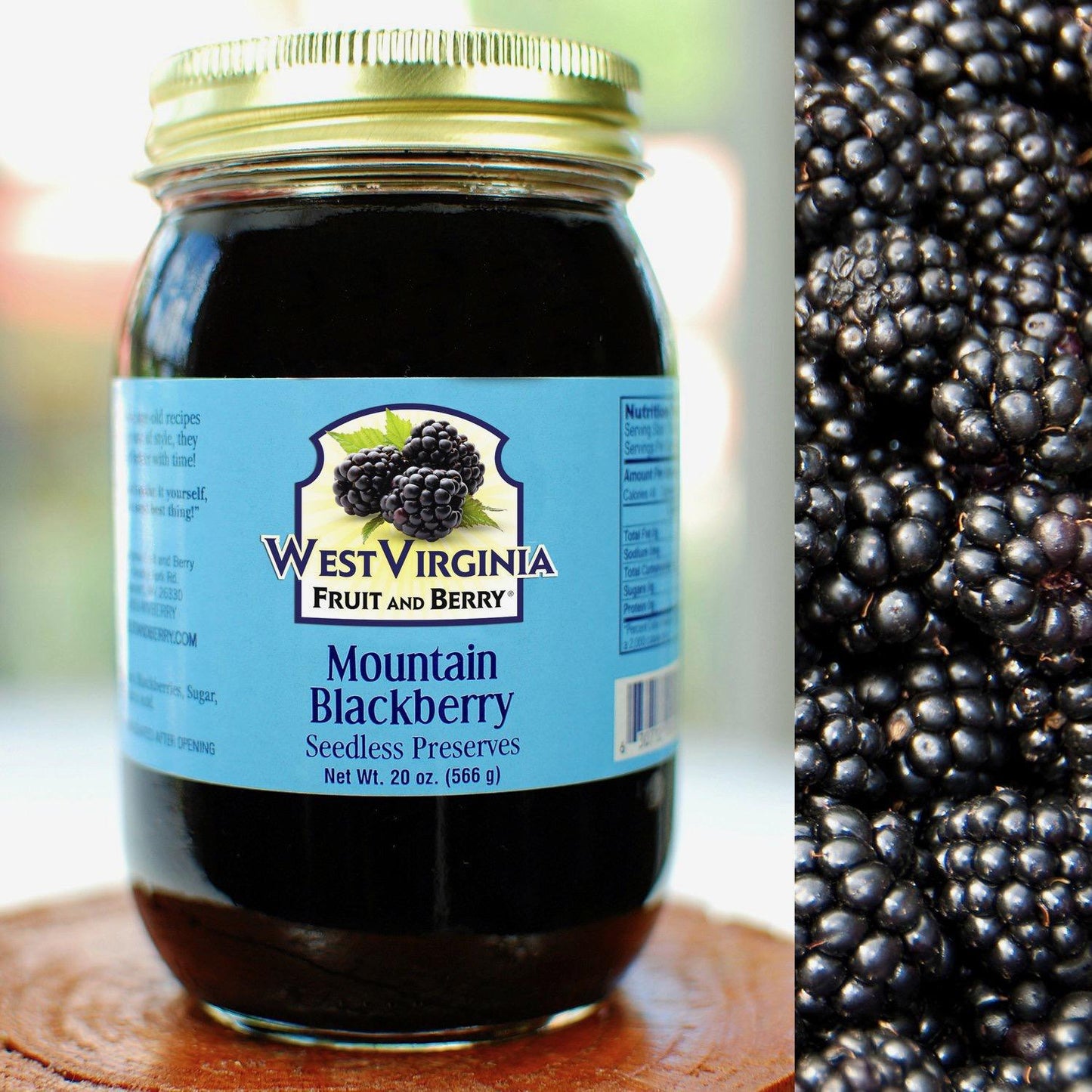 West Virginia Fruit & Berry Mountain Blackberry Seedless Preserves